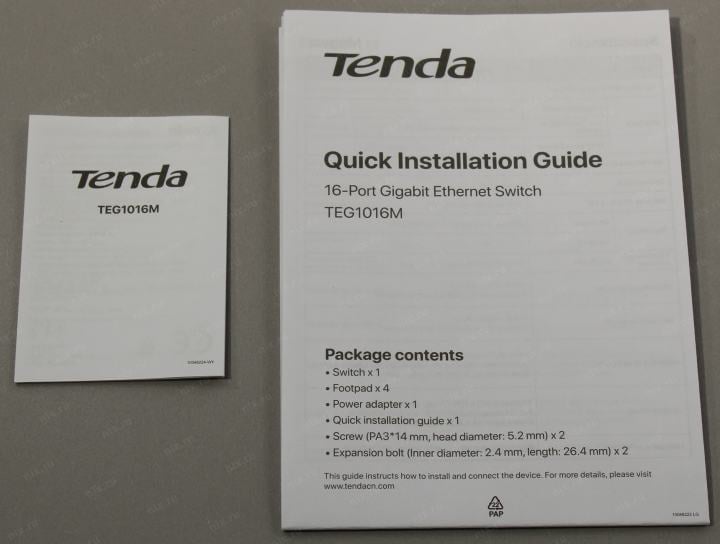 TENDA <TEG1016M> 16-Port Gigabit  Ethernet  Switch  (16UTP 1000Mbps)