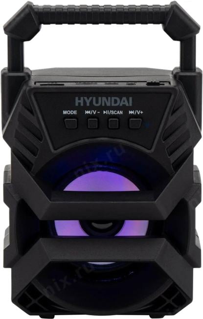 Колонка порт. Hyundai H-PS1000 черный 9W 1.0  BT/USB 10м 500mAh