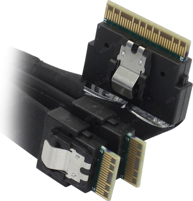 Опция Supermicro CBL-SAST-1271F-100 Cable SAS Slimline x8 (SFF-8654) (RE) to 2x Slimline x4 (SFF-8654)