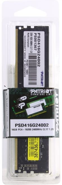 Patriot Signature Line <PSD416G24002> DDR4 DIMM 16Gb  <PC4-19200>  CL17