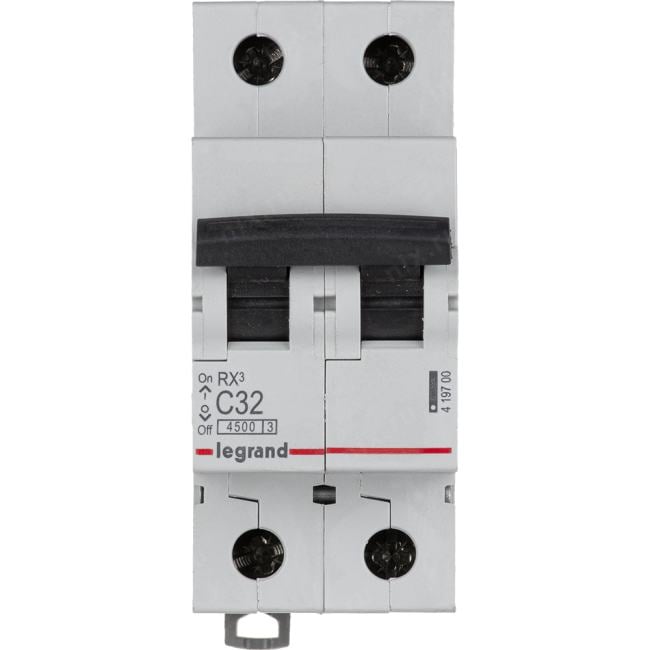 Выключатель Legrand 419700, 2П, 32А, C, 4.5кА