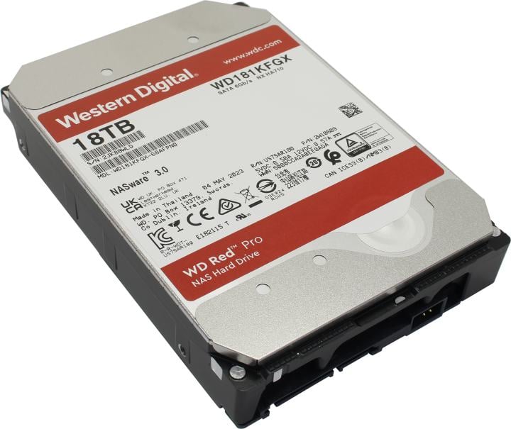 Жесткий диск Western Digital WD181KFGX, 3.5", 18 ТБ, SATA, 7200 об/мин