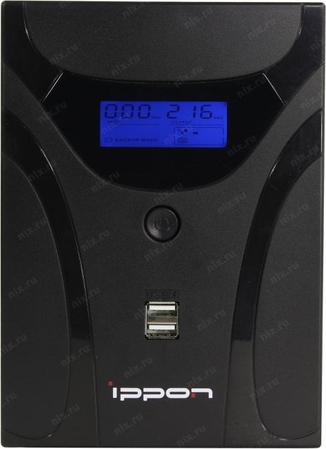 UPS 2200VA Ippon Smart Power Pro II 2200  LCD+ComPort+защита телефонной линии/RJ45+USB
