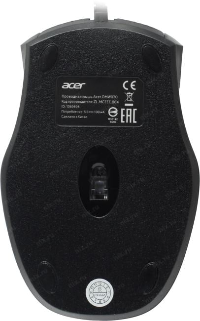 Acer Optical Mouse OMW020  <ZL.MCEEE.004>  (RTL)  USB 4btn+Roll