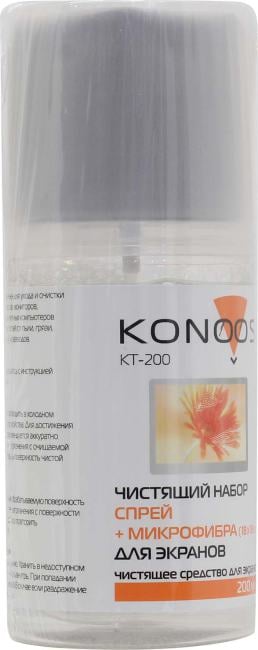 Спрей Konoos KT-200 для ЖК-экранов, 200мл + салфетка