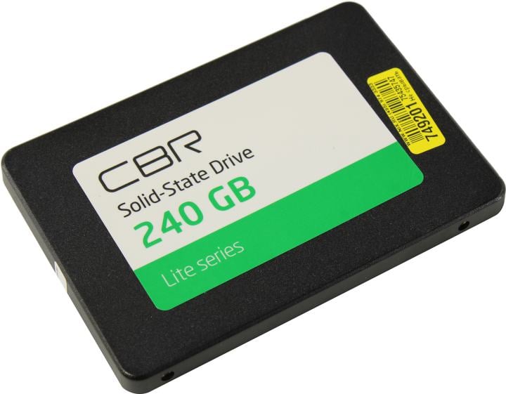 CBR SSD-240GB-2.5-LT22, Внутренний SSD-накопитель, серия "Lite", 240 GB, 2.5", SATA III 6 Gbit/s, SM2259XT, 3D TLC NAND, R/W speed up to 550/520 MB/s, TBW (TB) 120