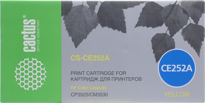 Картридж Cactus CS-CE252A Yellow для HP Color  LJ  CP3525/CM3530