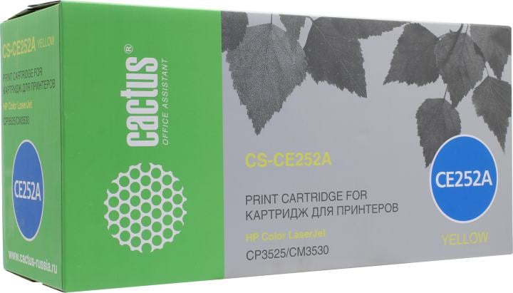 Картридж Cactus CS-CE252A Yellow для HP Color  LJ  CP3525/CM3530