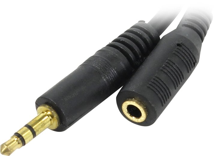 Кабель аудио удлинительный Exegate EX205308RUS, Jack 3.5 mm M - Jack 3.5 mm F, 2.0 м, позолоченные разъемы