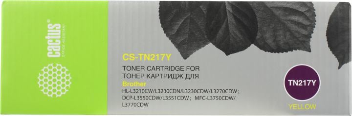 Картридж Cactus CS-TN217Y Yellow  для Brother L3770CDW/L3550CDW/L3230CD