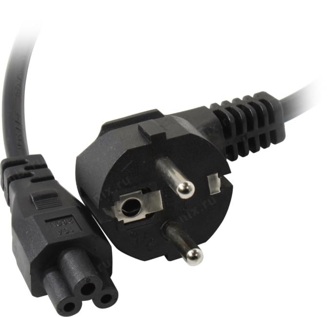 Filum <FL-PC10-EU-C5-1M> Кабель IEC-320-C5 - розетка 220V 1м  Европейский стандарт, Г-образный