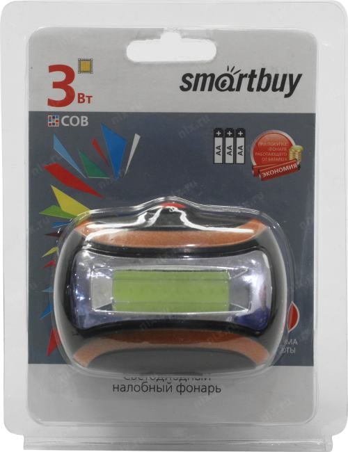 Фонарь Smartbuy <SBF-HL021> (налобный,  1 светодиод, 3xAAA)