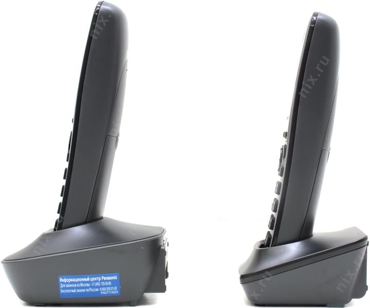 Panasonic KX-TG1612RUH <Black-Grey> р/телефон (2 трубки с ЖК  диспл.,  DECT)