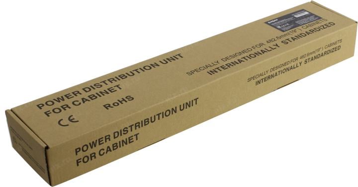 Exegate ServerPro PDU-19H606 Al-6S-EU2-SW-O <EX280831RUS> Блок силовых розеток 19",  чёрный  1U,  6 евророзеток