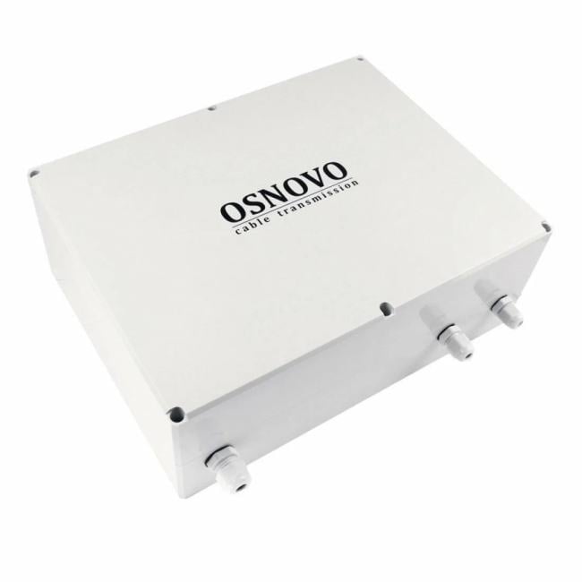 Конвертер OSNOVO OMC-1000-11HX/W GE(10/100/1000Base-T) PoE до 30W, GE SFP (1000Base-X), грозозащита. РoE  IEEE  802.3a