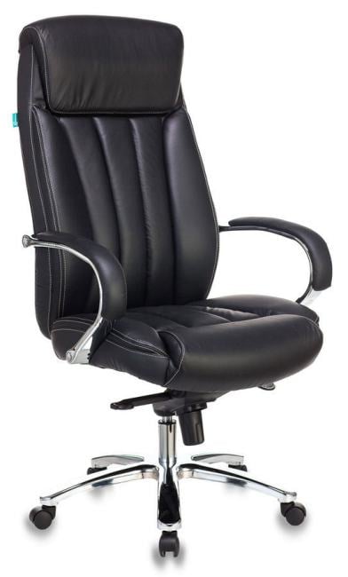 T-9922SL/BLACK Кресло руководителя БЮРОКРАТ T-9922SL, на колесиках,  кожа,  черный