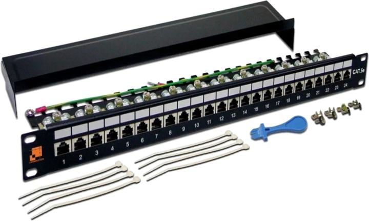 Патч-панель Lanmaster LAN-PPL24S5E  19"  1U  24xRJ45 кат.5e