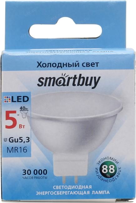 Smartbuy <SBL-GU5_3-05-40K-N> (GU5.3, 4000К,  5Вт,  220-240В)