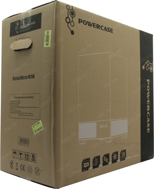 Minitower Powercase Vision Micro M3W White <CVMMW-A3> MicroATX  без  БП