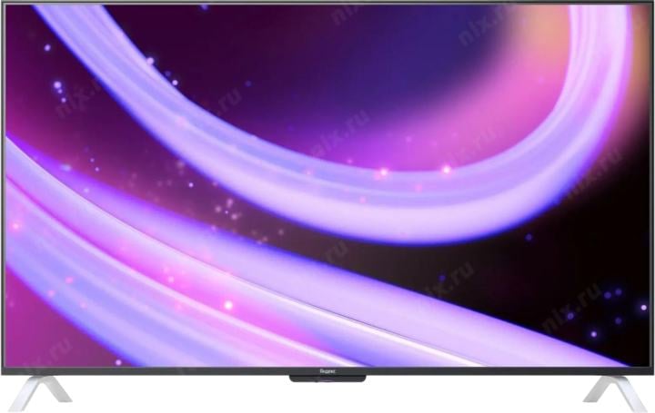 Телевизор LED Yandex 65" ТВ Станция Яндекс.ТВ черный/серебристый 4K Ultra HD 60Hz DVB-T DVB-T2 DVB-C DVB-S DVB-S2 USB WiFi Smart TV