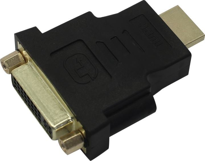 Переходник ATCOM - AT9155, HDMI (M) -> DVI-I (F), цвет чёрный, AT9155