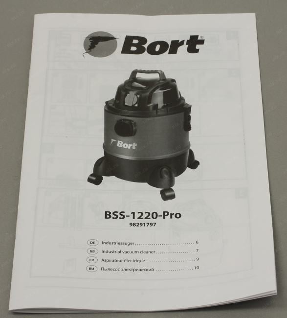 Bort BSS-1220-Pro <98291797> Пылесос строительный (1250W, сухая/влажная уборка,  бак 20 л)
