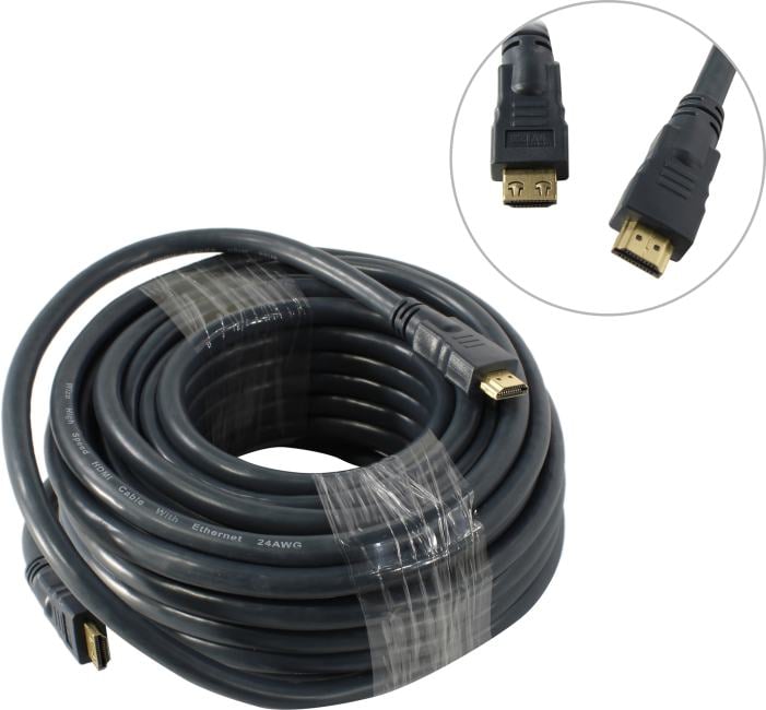 Кабель HDMI Wize CP-HM-HM-15M, 15м, v.2.0, K-Lock, 4K/60Hz