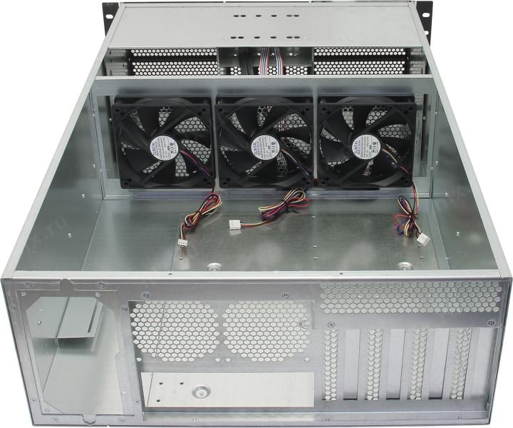 Компьютерный корпус Procase RE411-D11H0-FE-65 Корпус 4U server case,11x5.25+0HDD,черный,без блока питания,глубина 650мм,MB EATX 12"x13",панель вентиляторов 3х120