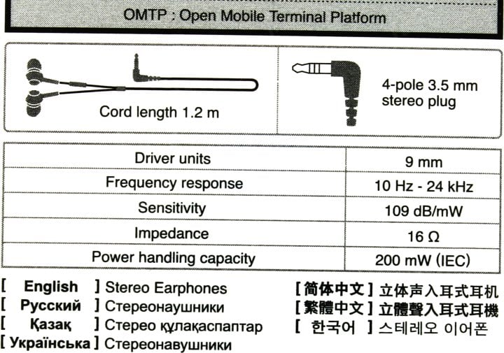 Наушники с микрофоном Panasonic RP-TCM115GCK  <Black> (шнур 1.2м)