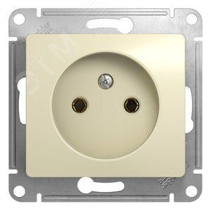 Schneider Electric GSL000241 GLOSSA Розетка без заземления  в рамку бежевая