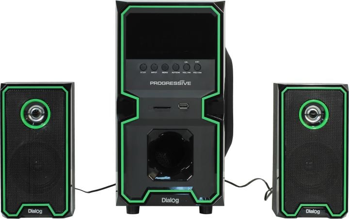 Акустическая система Dialog Progressive AP-222B BLACK - акустические колонки 2.1, 30W+2*10W RMS, Bluetooth, USB/SD reader