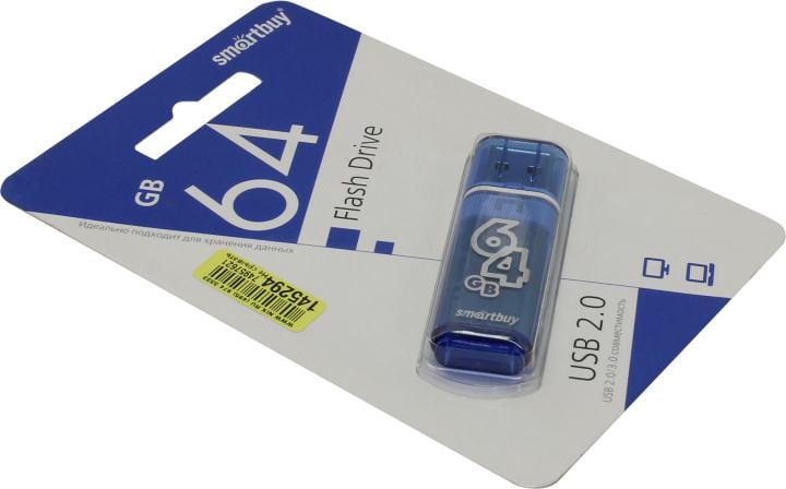 SmartBuy Glossy <SB64GBGS-B> USB2.0  Flash  Drive  64Gb (RTL)