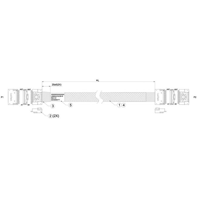 L285SL018-SD-R Кабель Luxshare L285SL018-SD-R    Slimline SASx8 to  Slimline SASx8 30CM