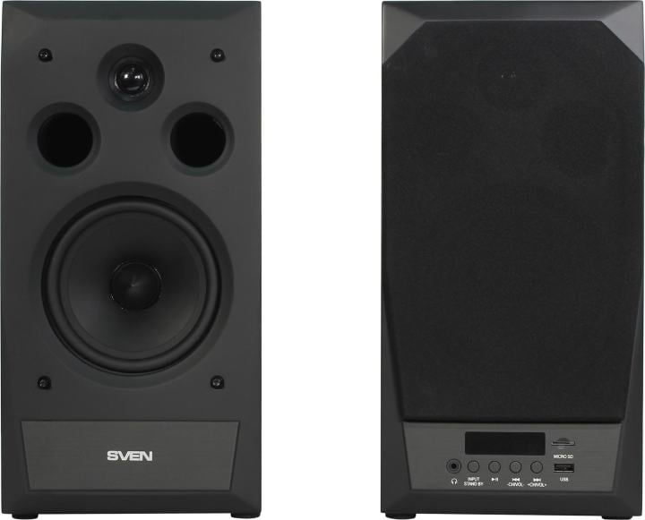 Колонки SVEN MC-20 (2x45W, дерево,  Bluetooth,  microSD,  FM, ПДУ)