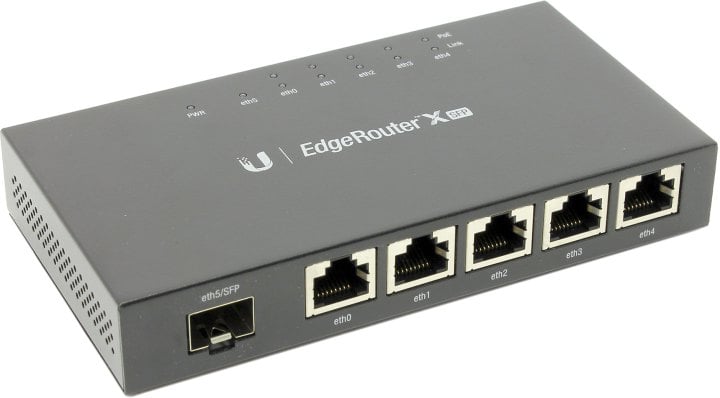 Маршрутизатор Ubiquiti EdgeRouter X SFP |ER-X-SFP| PoE-маршрутизатор 2 ядра (880 МГц), 5x 1G RJ45, 1x SFP, |ER-X-SFP| раздача PoE (022203) (ER-X-SFP плохая упаковка)