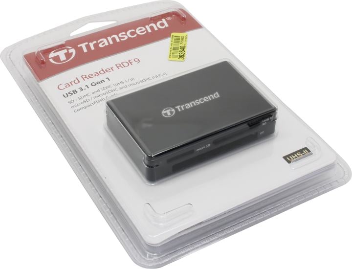 Внешний картридер Считыватель карты памяти Transcend USB3.1 Gen1 All-in-1 UHS-II Multi Card Reader [TS-RDF9K2]
