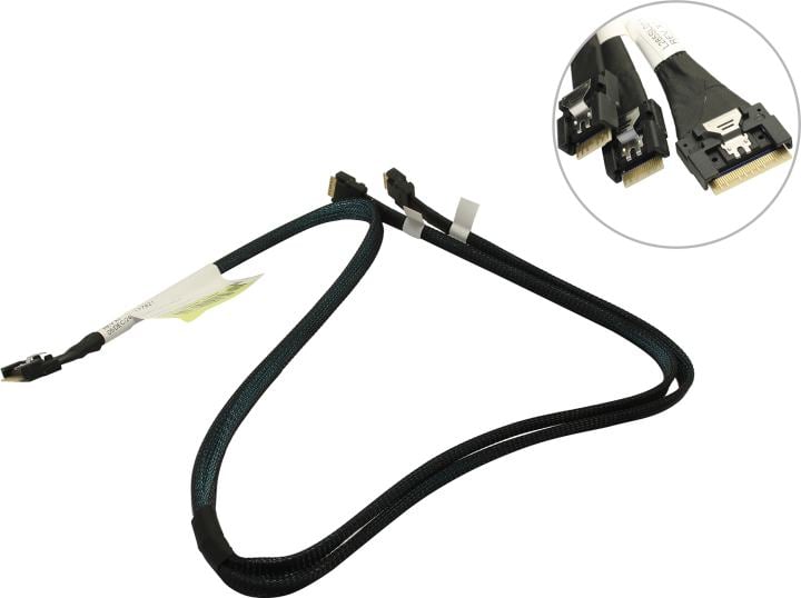 <L285SL011-SD-R> Кабель SFF-8654 (x8) -->  2xSFF-8654  (x4)