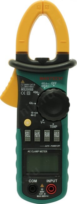 Клещи токоизмерительные MASTECH MS2008B, ACA/ACV/DCV, авто диапазон