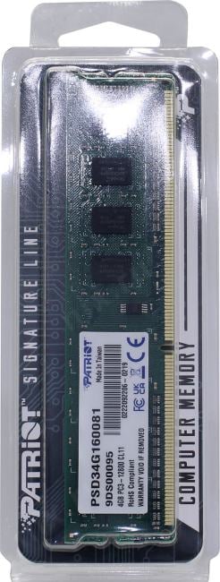 Patriot <PSD34G160081> DDR3  DIMM  4Gb  <PC3-12800> CL11