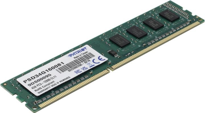 Patriot <PSD34G160081> DDR3  DIMM  4Gb  <PC3-12800> CL11