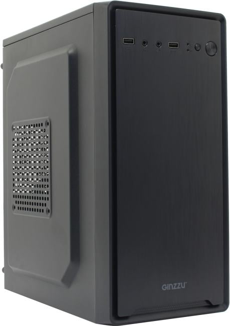 Корпус для ПК GINZZU - B180, mITX, mATX, 2х2.5", 2х3.5", 2xUSB2.0, Mini Tower, без БП, цвет чёрный, B180