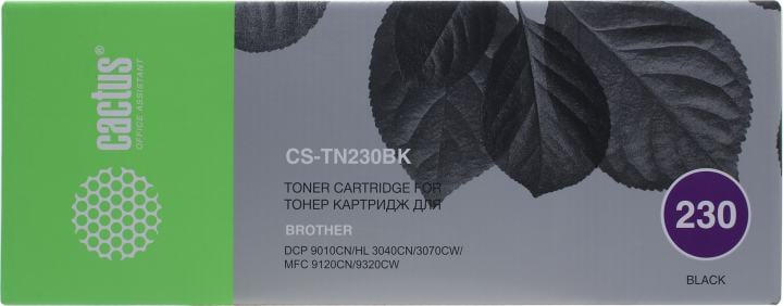 Картридж Cactus CS-TN230BK Black для Brother DCP-9010CN,  HL-3040CN/3070CW,  MFC-9120CN/9320CW