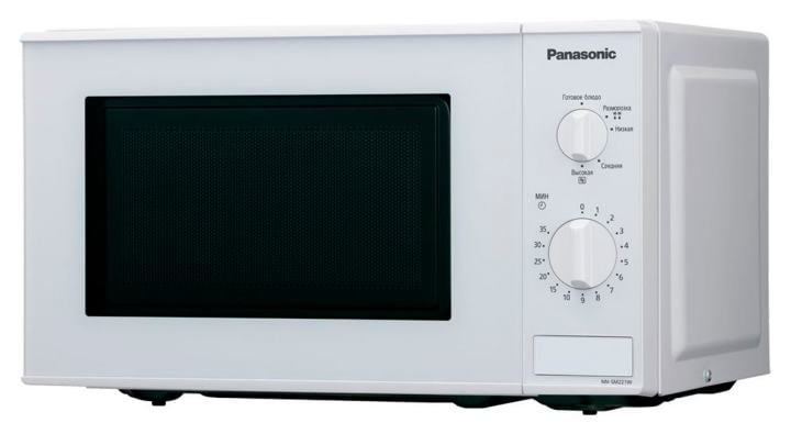 Микроволновая печь Panasonic NN-SM221WZPE белый, 20 л, 800 Вт, переключатели - поворотный механизм