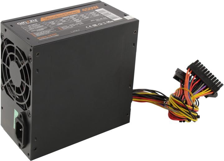 Блок питания Ginzzu SA450, 450W, ATX, 80mm fan