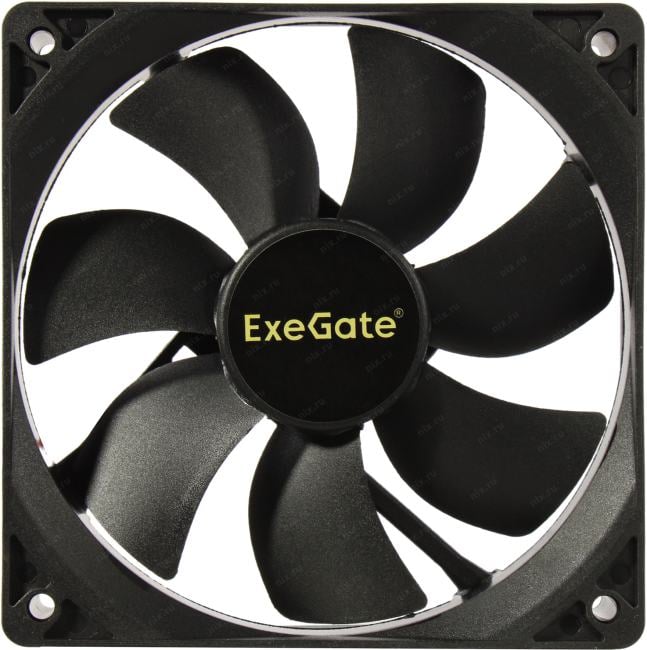 Exegate EX294048RUS Вентилятор ExeGate EX12025S2P, 120x120x25 мм, Sleeve bearing (подшипник скольжения), 2pin (разъем 2.54; для блоков питания ATX), 1400RPM, 25dBA