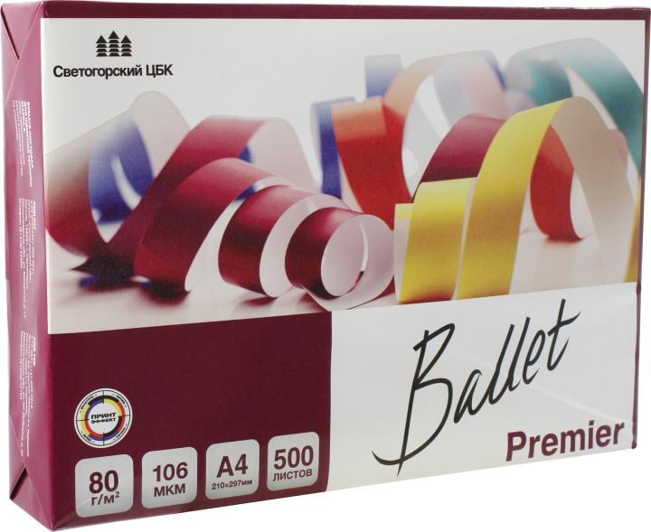 Бумага Ballet Premier, A4, 500 листов, 80 г/м²