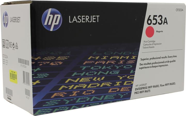 (Спец.цена) Оригинальный картридж HP CF323A (653A) для принтера HP Color LaserJet Enterprise M651/ M680dn/ M680f/ M680z Magenta, 16500 страниц