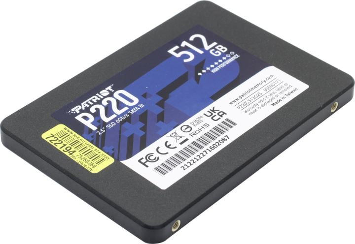 SSD 512 Gb SATA 6Gb/s  Patriot  P220  <P220S512G25> 2.5"