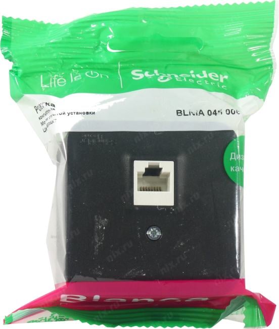 Schneider Electric Blanca <BLNIA045006> Розетка RJ45 кат.5e  (внеш,  антрацит)