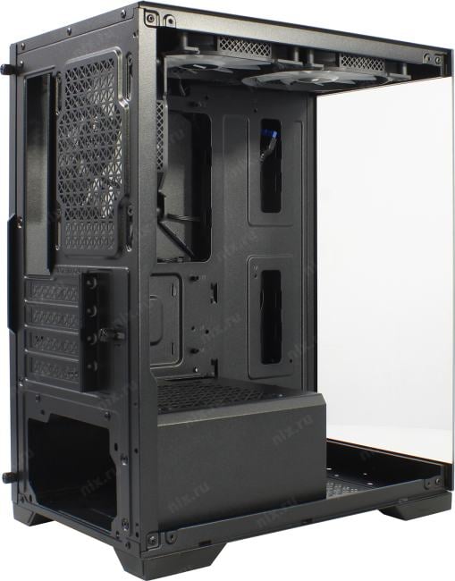 Miditower 1STPLAYER MIKU Mi2 <Mi2-BK-3F1>  MicroATX без БП
